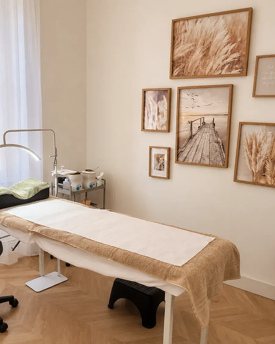 Cabine de soin de l’institut Appart & Beauté
